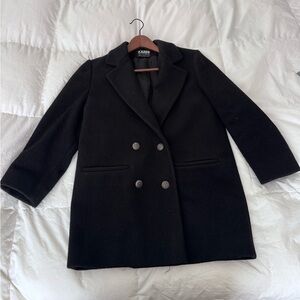 Karen Millen Elegant Black Pea Coat